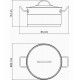 Caçarola Funda 20cm 3,6 Litros Professional Em Aço Inox Tramontina Fundo Triplo Com Tampa Plana Detalhe Satinado